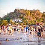 beach, crowds, corona, virus, contagious, vacations, relax, sunset, malaysia, langkawi, cenang, nature, mood, people